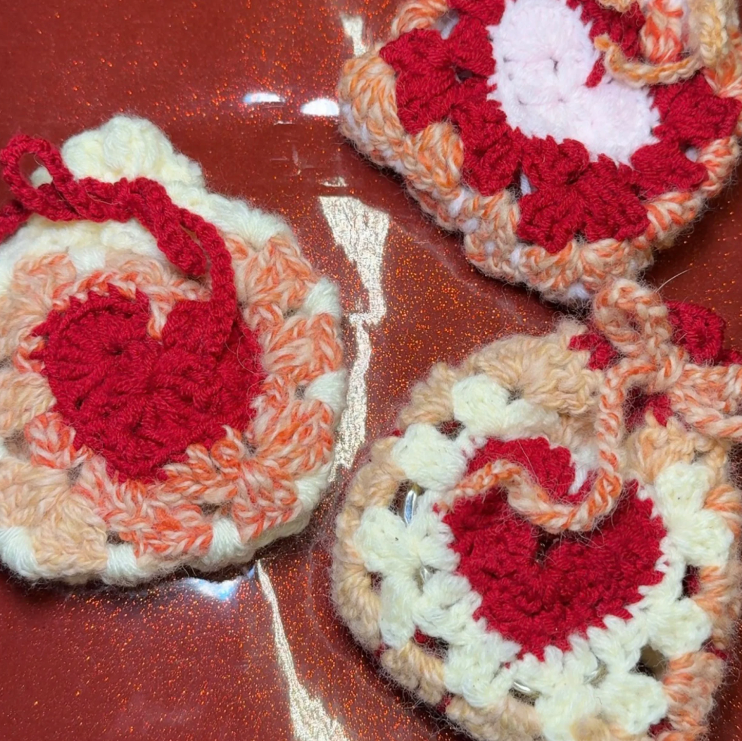 Sweetheart Crochet Mirror Pocket